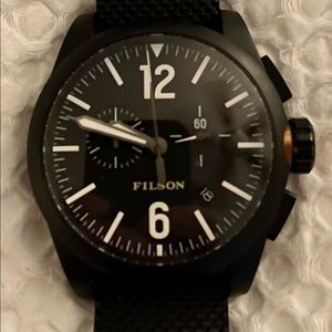 Filson Black Chronograph 43mm Watch